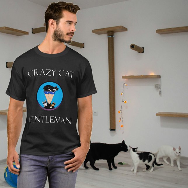 crazy cat gentleman T-Shirt (Creator Uploaded)