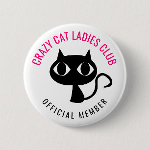 Crazy Cat Ladies Club 6 Cm Round Badge