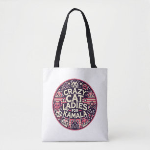 Crazy cat ladies for Kamala! Tote Bag