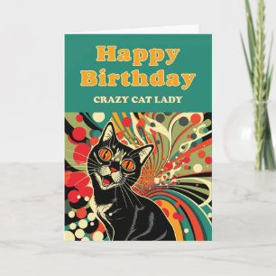Crazy Cat Lady Birthday Card