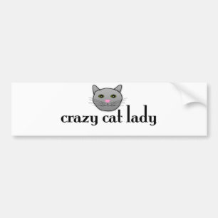 Crazy Cat Lady Bumper Sticker