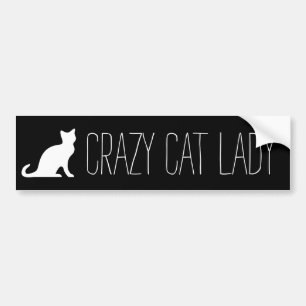 Crazy cat lady bumper sticker