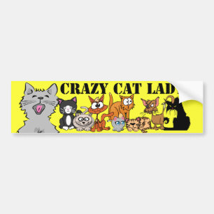 Crazy Cat Lady Bumper Sticker