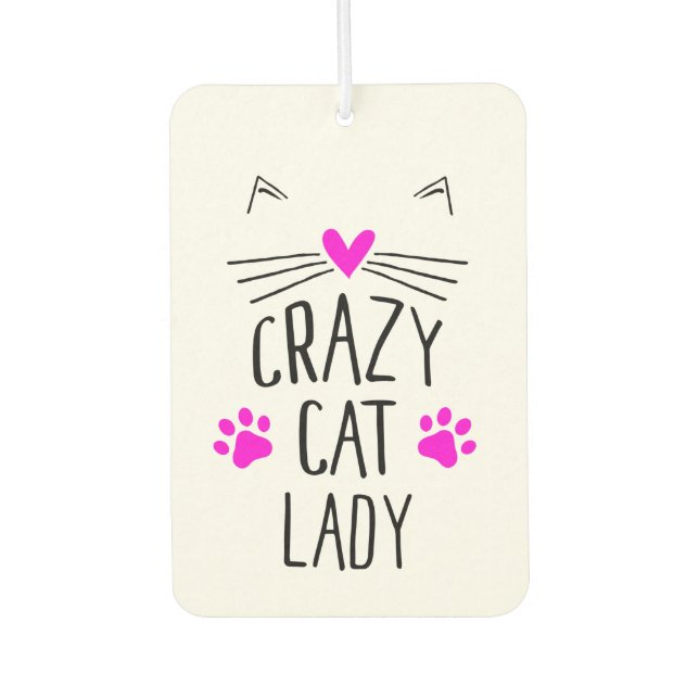 Crazy Cat Lady Car Air Freshener (Front)