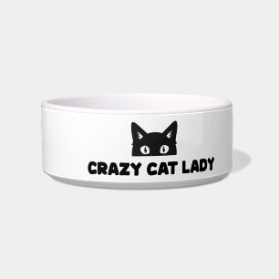 Crazy Cat Lady Ceramic Pet Bowl