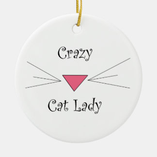 Crazy Cat Lady Ceramic Tree Decoration