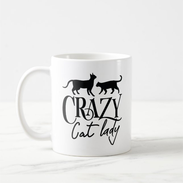 Crazy Cat Lady Coffee Mug (Left)