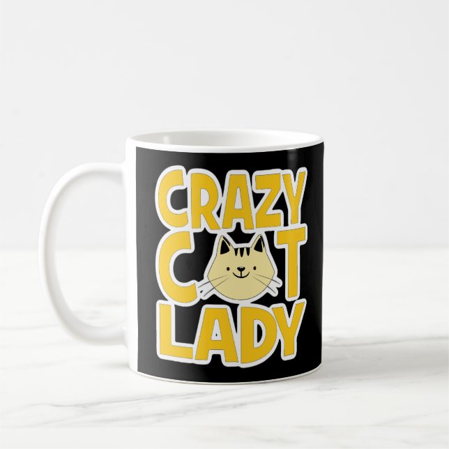Crazy Cat Lady Coffee Mug (Left)