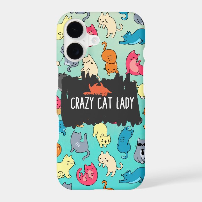 Crazy Cat Lady Cute and Playful Cat Pattern (Back)