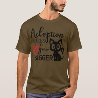 Crazy Cat Lady Cute Black Kitten Adoption Rescue C T-Shirt