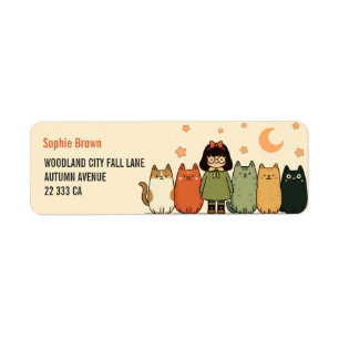 Crazy Cat Lady Cute Felines Return Address 