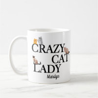 Crazy Cat Lady Cute Monogram