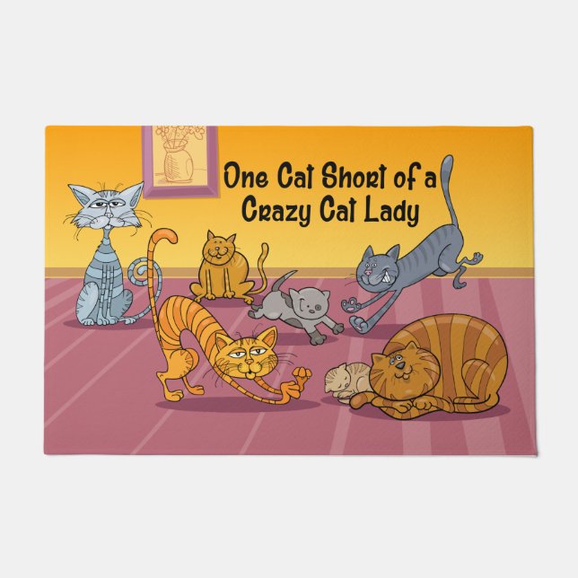 Crazy Cat Lady Doormat (Front)