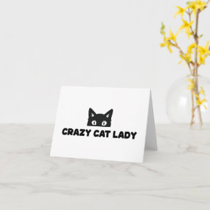Crazy Cat Lady Folded Note Card / Greeting Card