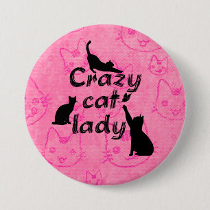 Crazy Cat Lady Fun Playful Cats 7.5 Cm Round Badge