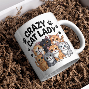 Crazy Cat Lady Funny Cat Lover Coffee Mug
