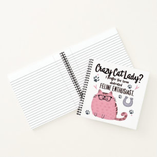 Crazy Cat Lady? Funny Cat Lover Gift  Notebook