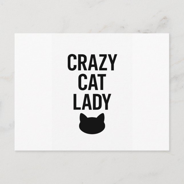 Crazy Cat Lady – Funny Cat Lover Gift Postcard (Front)