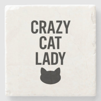 Crazy Cat Lady – Funny Cat Lover Gift Stone Coaster