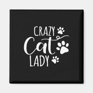 Crazy Cat Lady Funny Cat Meow For Men Women Love C Magnet