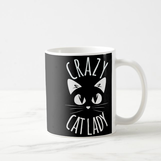 Crazy Cat Lady Funny Fur Mom Mother's Day Christma Coffee Mug (Right)