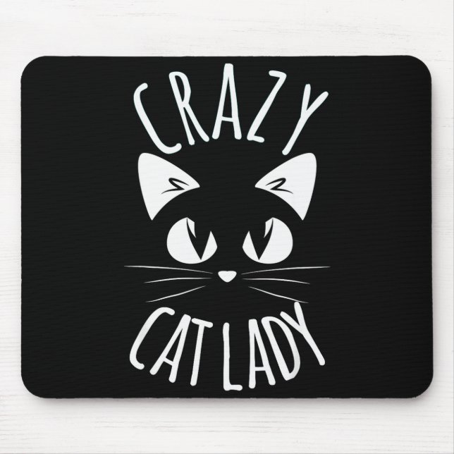 Crazy Cat Lady Funny Fur Mom Mother's Day Christma Mouse Mat (Front)