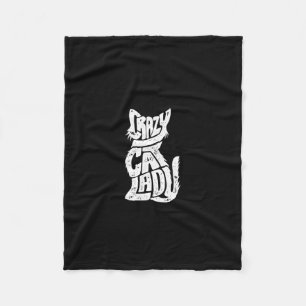 Crazy Cat Lady Funny Girls Women Kitty Kitten Anim Fleece Blanket