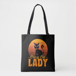 Crazy Cat Lady Halloween Tote Bag