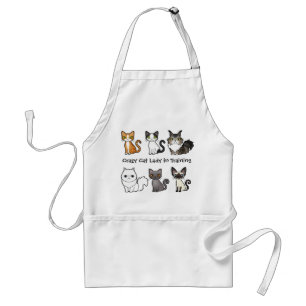 Crazy Cat Lady in Training (design your own cat) Standard Apron