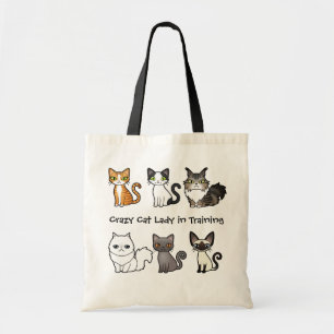 Crazy Cat Lady in Training (design your own cat) Tote Bag