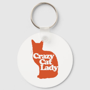 Crazy cat lady key ring