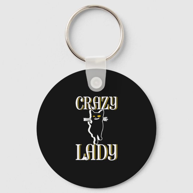 Crazy Cat Lady                   Key Ring (Front)