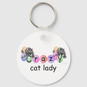 Crazy Cat Lady Key Ring