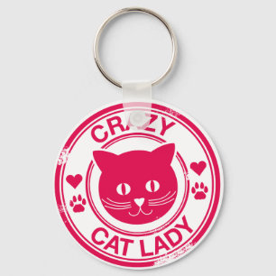 Crazy Cat Lady Key Ring