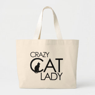 Crazy Cat Lady Large Tote Bag