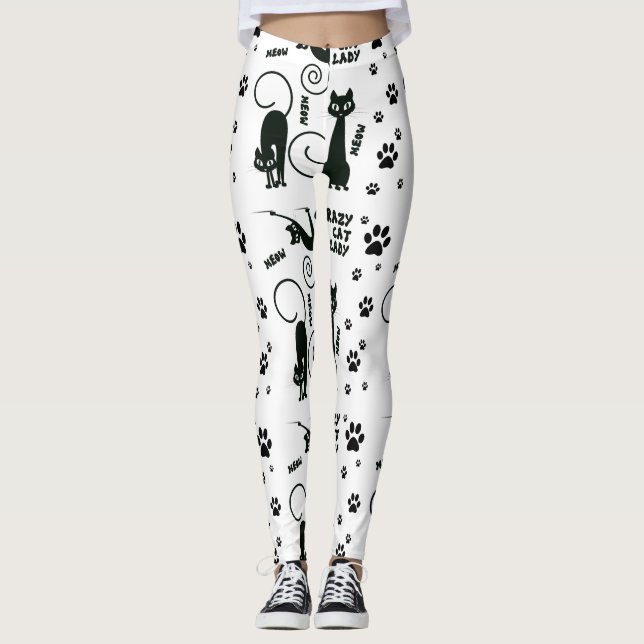 crazy cat lady Leggings (Front)