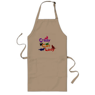 CRAZY CAT LADY LONG APRON
