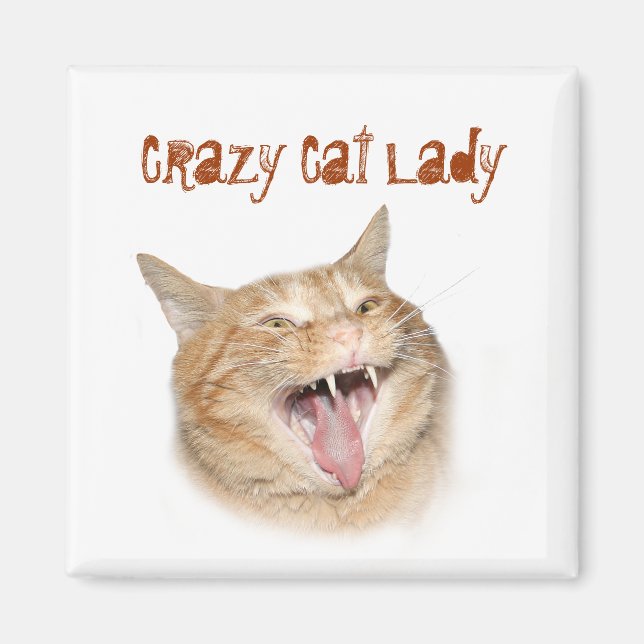 Crazy Cat Lady Magnet (Front)