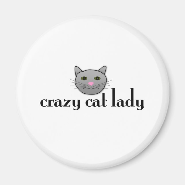 Crazy Cat Lady Magnet (Front)