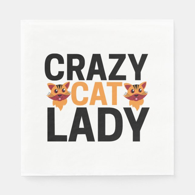 Crazy cat lady           napkin (Front)