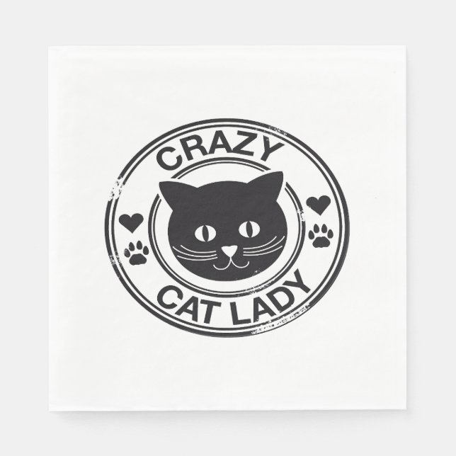 crazy cat lady            napkin (Front)
