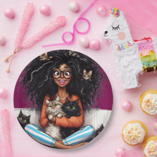 Crazy Cat Lady Paper Plate