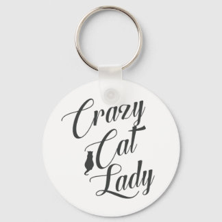 Crazy Cat Lady Pet Cat Lover Key Ring