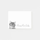Crazy cat lady Post-it® notes | kitty in glasses