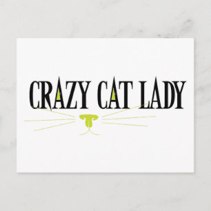 Crazy Cat Lady Postcard