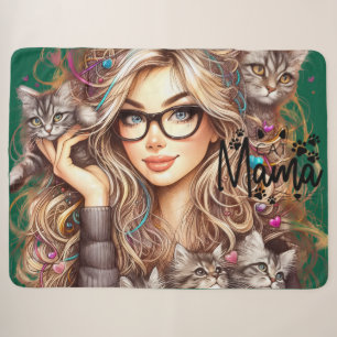 Crazy Cat Lady Sherpa Blanket