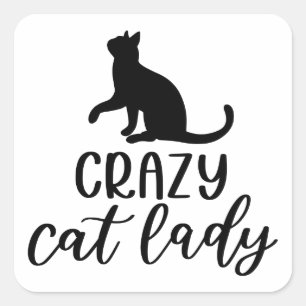 Crazy Cat Lady Square Sticker