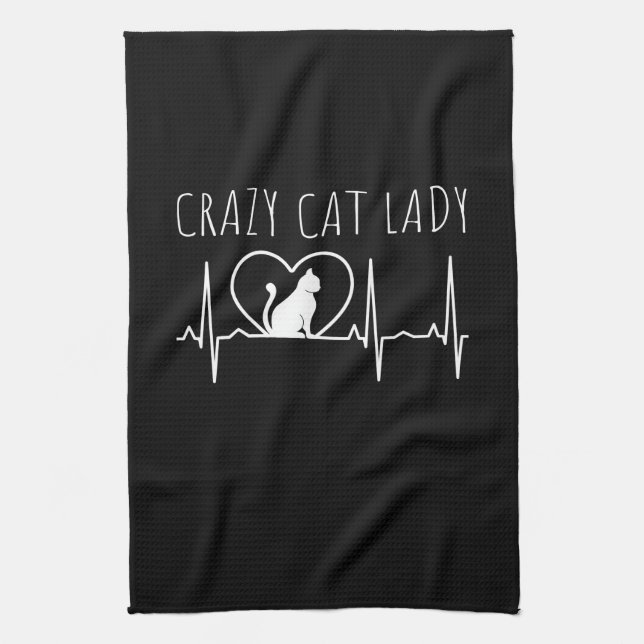 Crazy Cat Lady Tea Towel (Vertical)