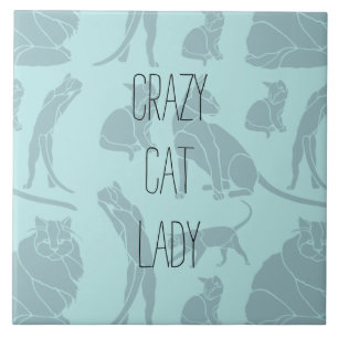Crazy Cat Lady Tile