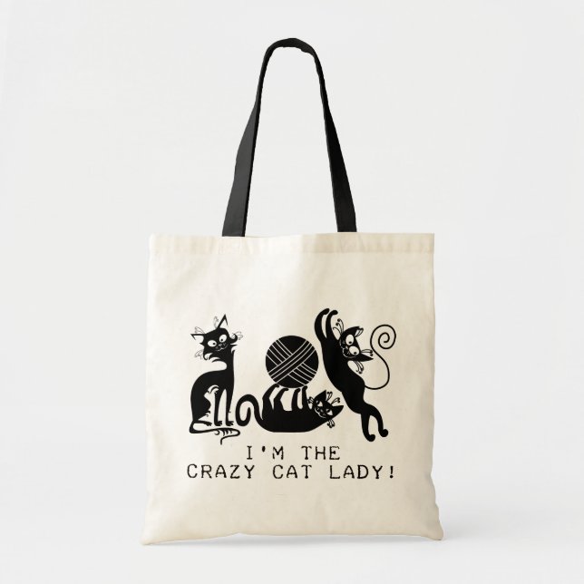 Crazy Cat Lady Tote Bag (Front)